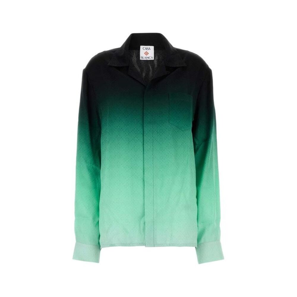 CASABLANCA Gradient Patterned Long Sleeve Collared Shirt Women MULTICOLOURED